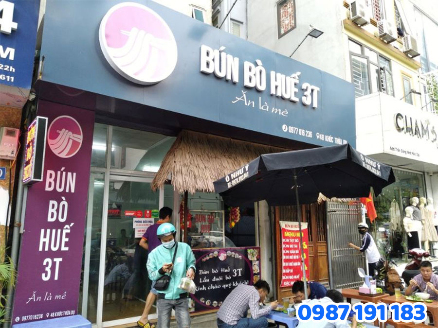 Mẫu 09 bảng hiệu bún bò Huế đẹp