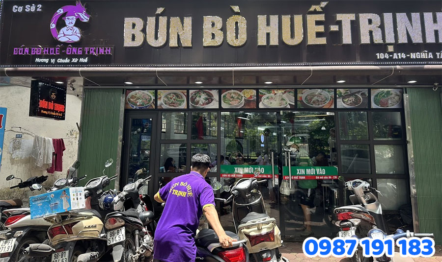Mẫu 10 bảng hiệu bún bò Huế đẹp