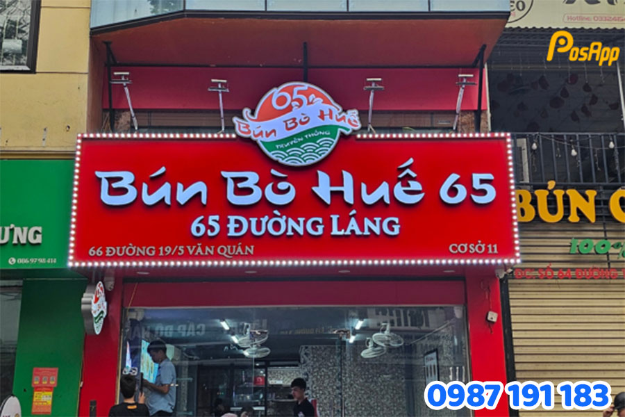 Mẫu 02 bảng hiệu bún bò Huế đẹp