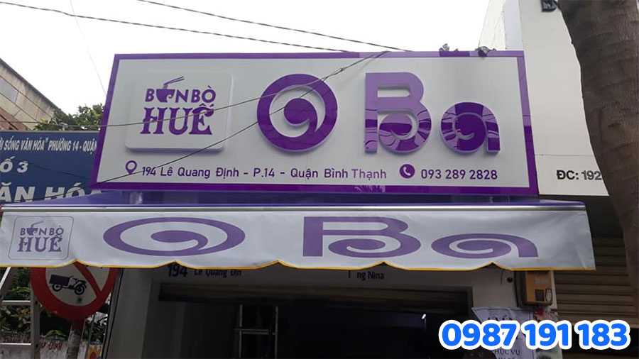 Mẫu 03 bảng hiệu bún bò Huế đẹp
