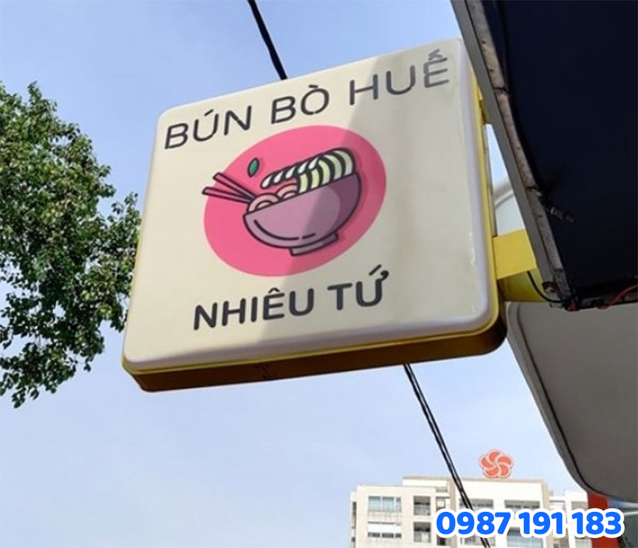 Mẫu 04 bảng hiệu bún bò Huế đẹp