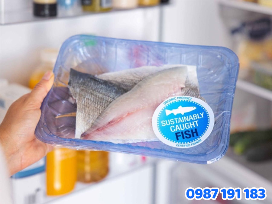 Mẫu 02 tem nhãn hải sản in tại Sắc Kim