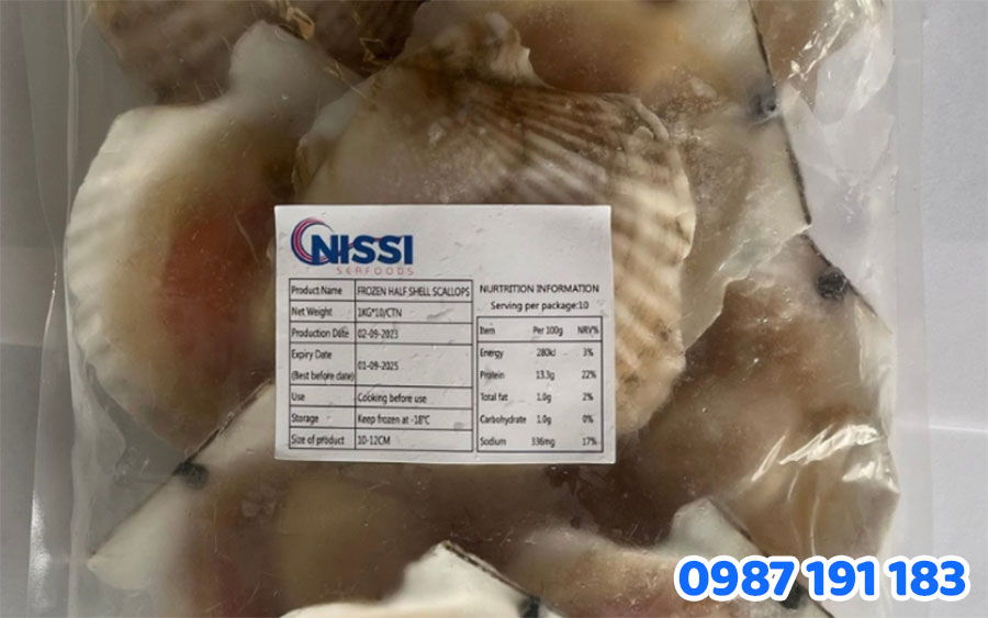 Mẫu 04 tem nhãn hải sản in tại Sắc Kim