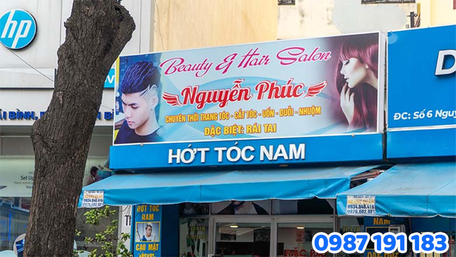Bảng hiệu tóc bạt Hiflex mẫu 1