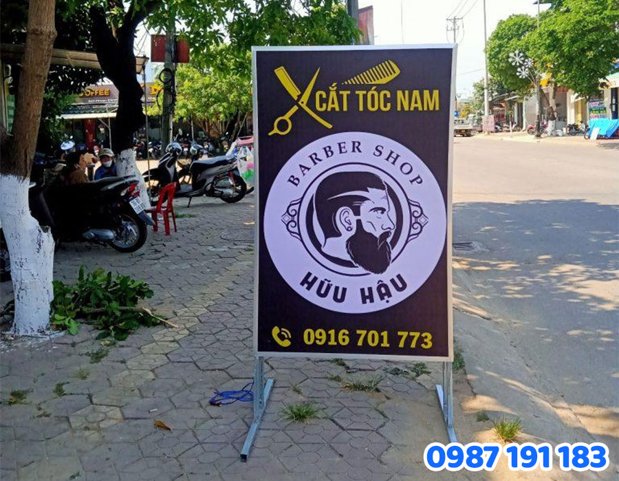 Bảng hiệu Tiệm tóc nam bình dân – giá rẻ