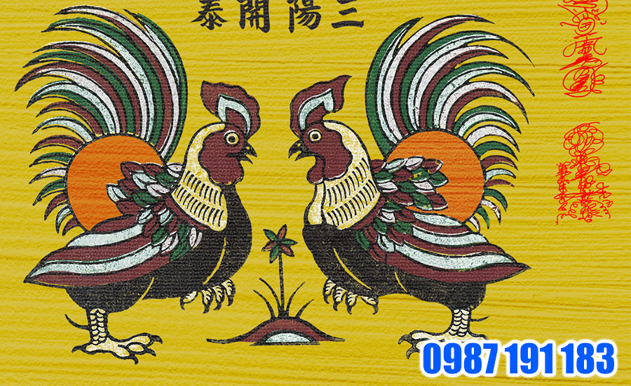 Ý nghĩa tranh con Gà trong phong thủy và cách treo phù hợp