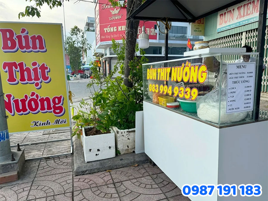 bảng hiệu bún thịt nướng đẹp 2025 mẫu 09