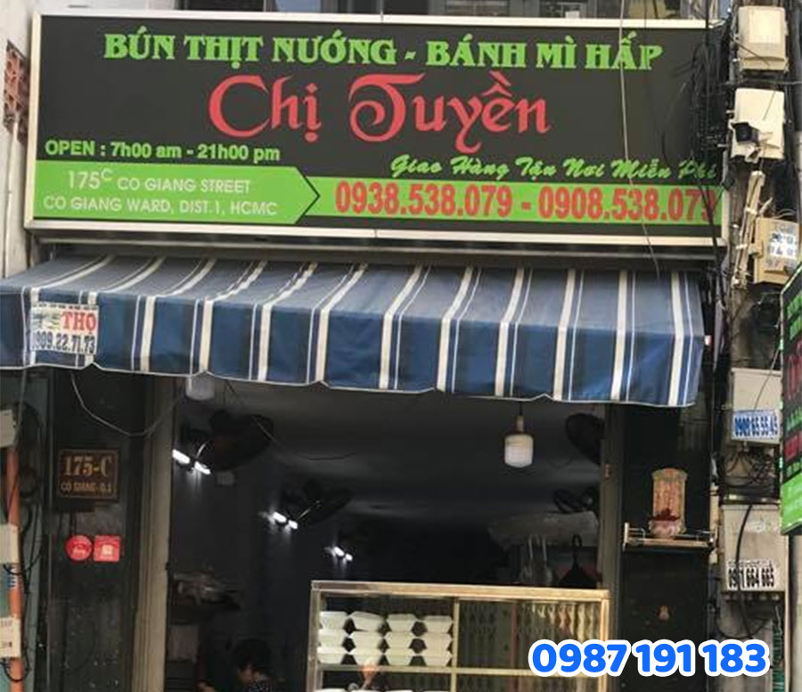 Bảng hiệu bún thịt nướng - Yếu tố không thể thiếu khi mở quán