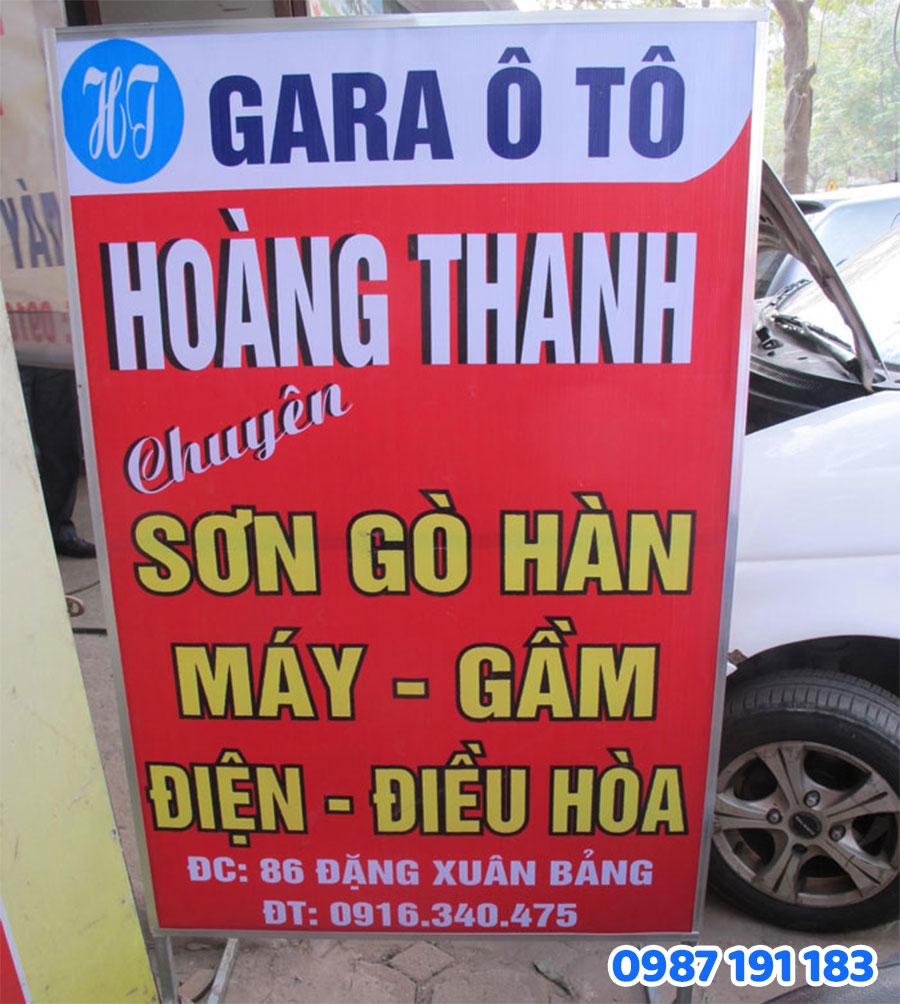 Biển bạt Hiflex khung sắt