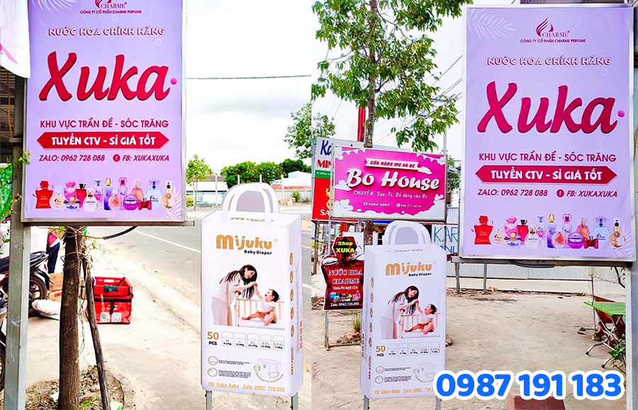 Bảng hiệu đứng 2 mặt
