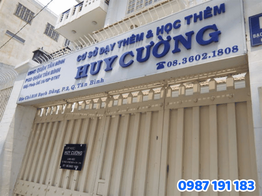 mẫu bảng hiệu dạy học số 02