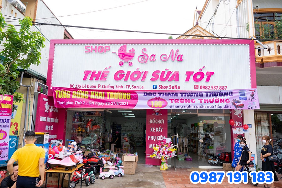 bảng hiệu shop trẻ em đẹp mẫu 02