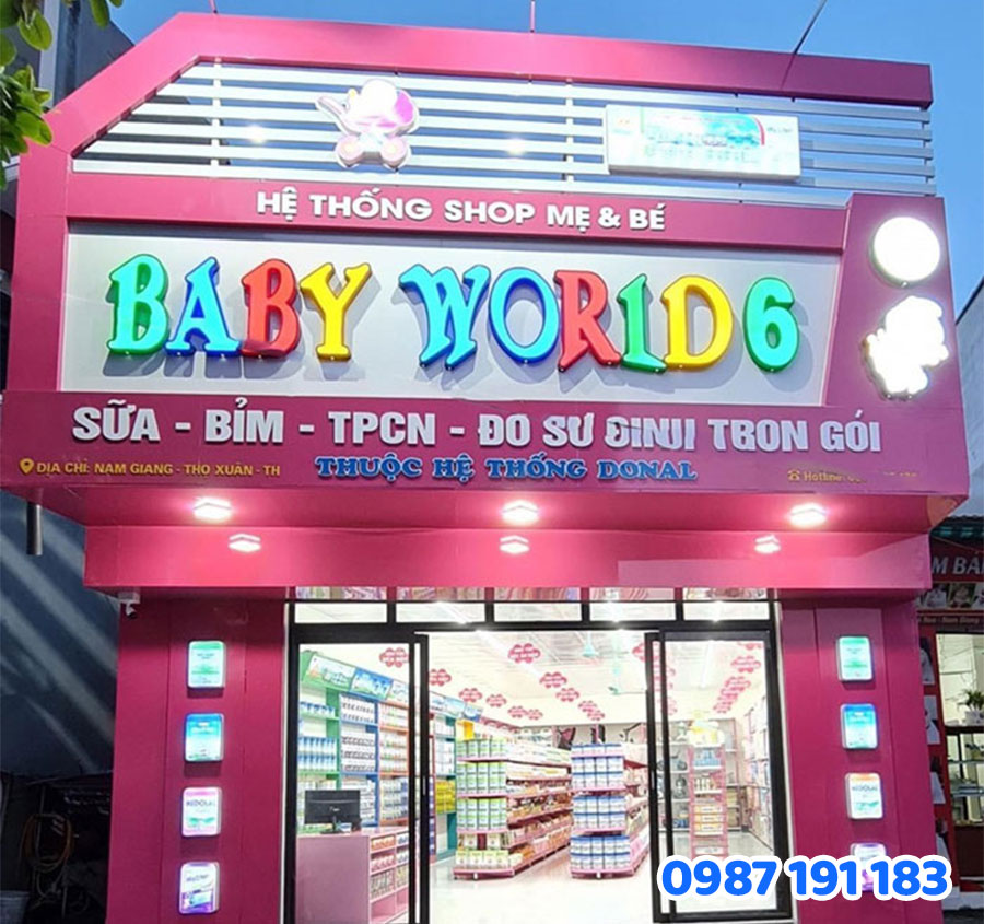 bảng hiệu shop trẻ em đẹp mẫu 04