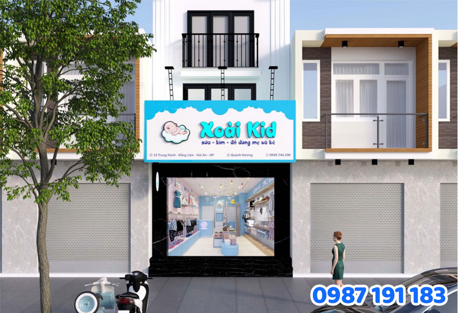 bảng hiệu shop trẻ em đẹp mẫu 06