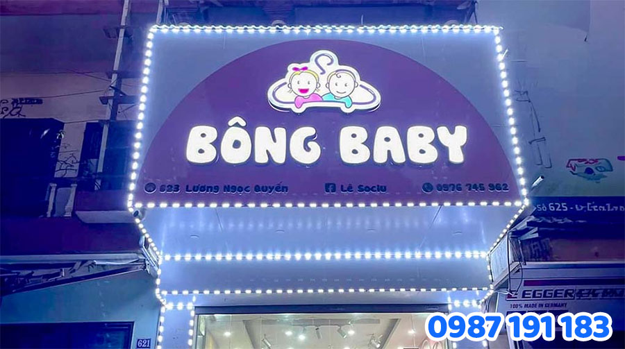 bảng hiệu shop trẻ em đẹp mẫu 07