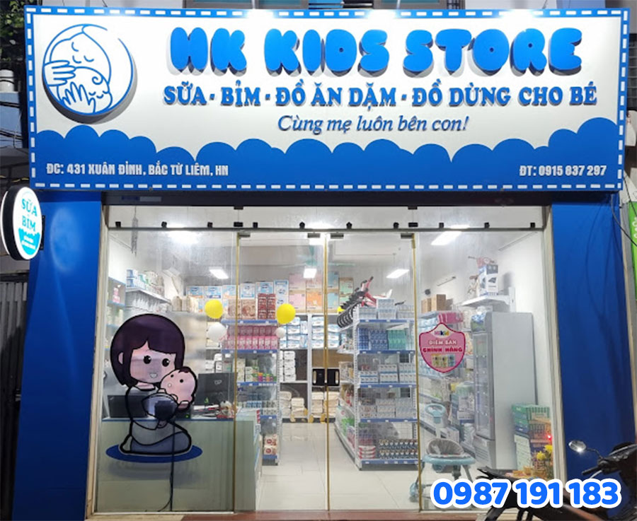 bảng hiệu shop trẻ em đẹp mẫu 12