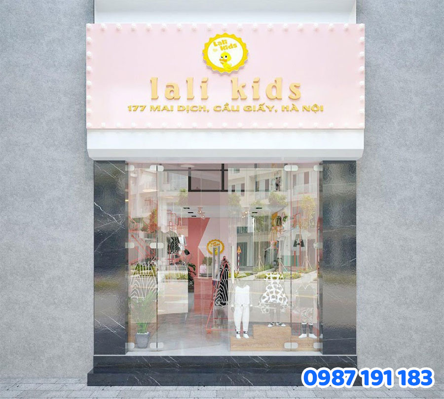 Đặc điểm bảng hiệu shop trẻ em 2025
