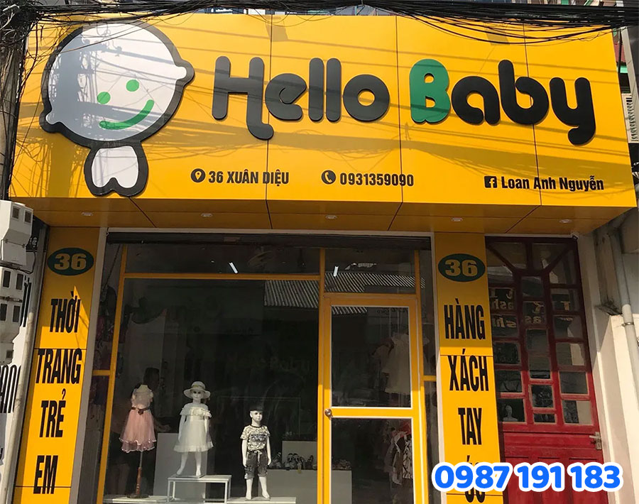 Mẫu 01 biển hiệu thời trang trẻ em "hot" 2025