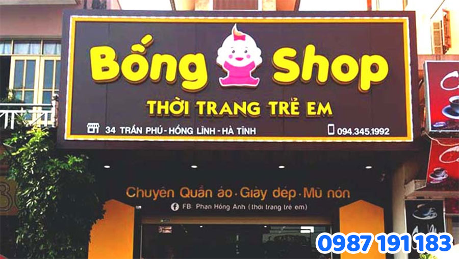 Mẫu 03 biển hiệu thời trang trẻ em "hot" 2025