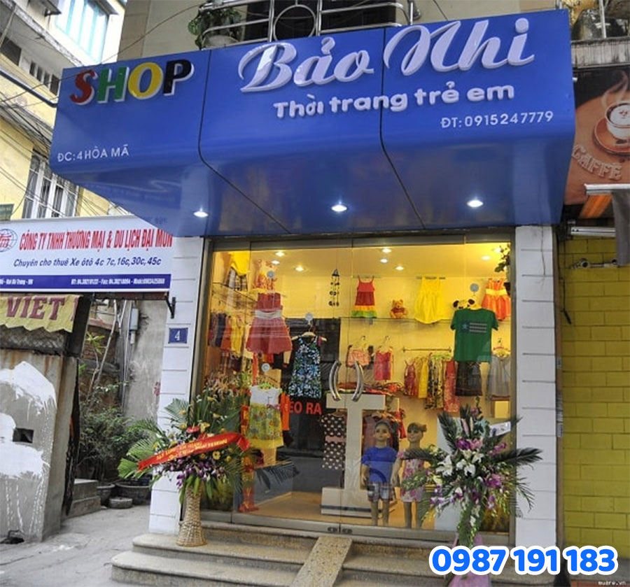 Mẫu 04 biển hiệu thời trang trẻ em "hot" 2025