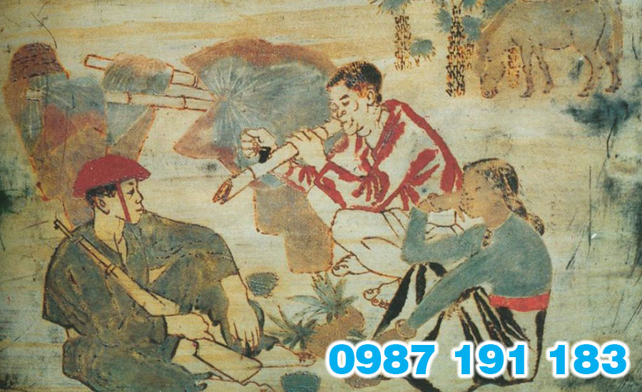 Bức tranh sơn mài của họa sĩ Tô Ngọc Vân