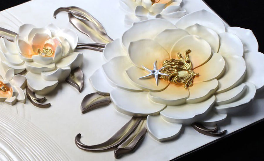 Mẫu phù điêu làm từ sứ cực kỳ sang trọng, bắt mắt