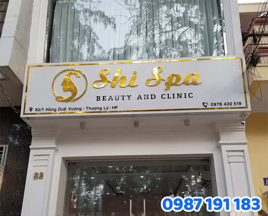 Bảng hiệu Alu vàng gương là gì?