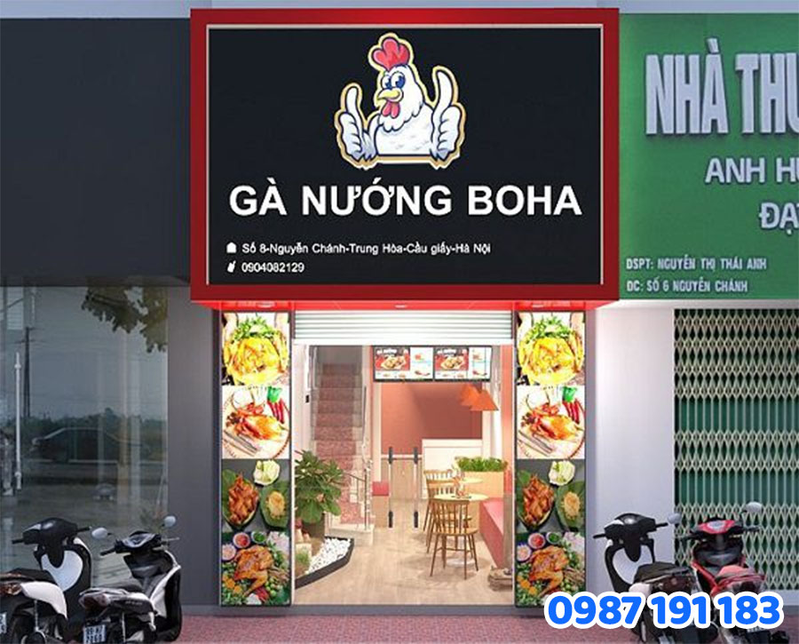 Mẫu số 4 bảng hiệu quán bán gà ấn tượng 2025