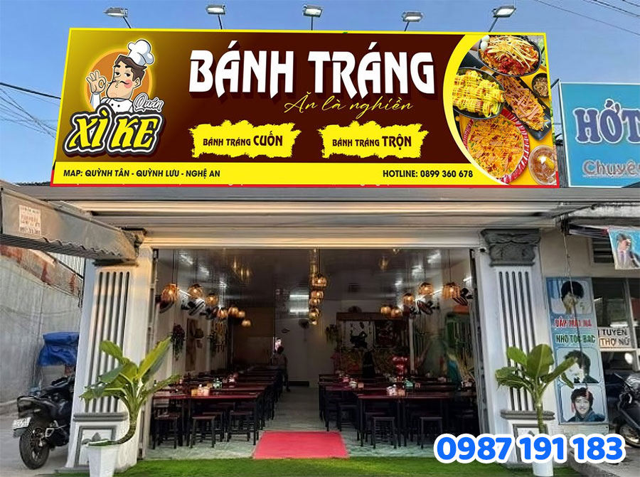 Vì sao quán bánh tráng trộn nên có bảng hiệu