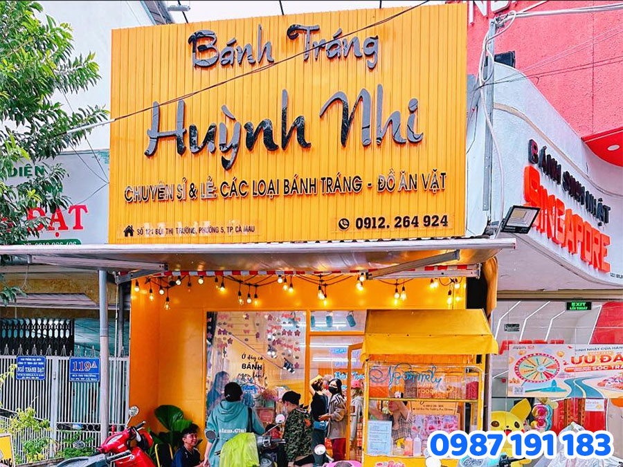 mẫu bảng hiệu bánh tráng trộn ấn tượng số 1