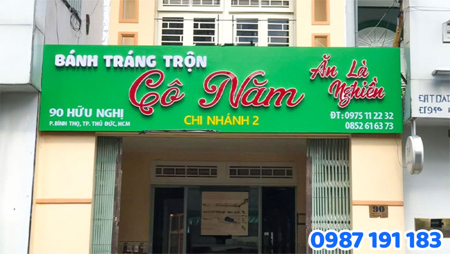 mẫu bảng hiệu bánh tráng trộn ấn tượng số 3