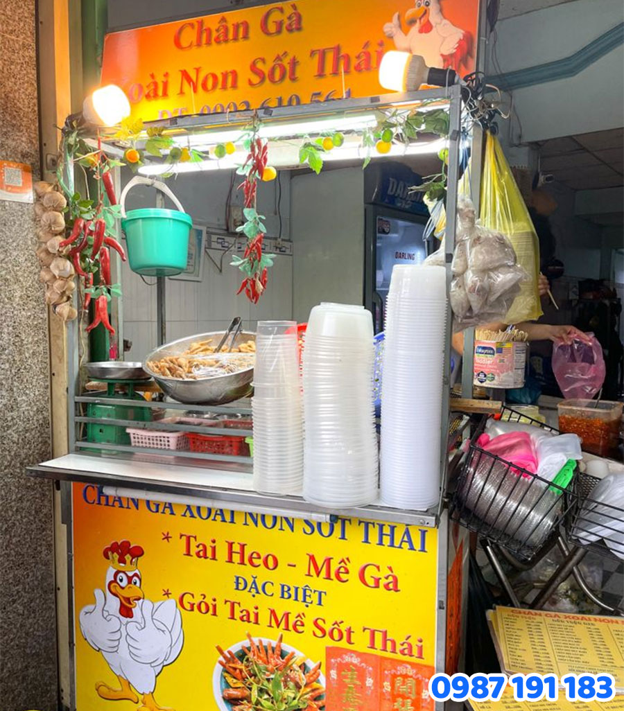 Bảng hiệu cho quán chân gà sốt Thái mẫu số 1