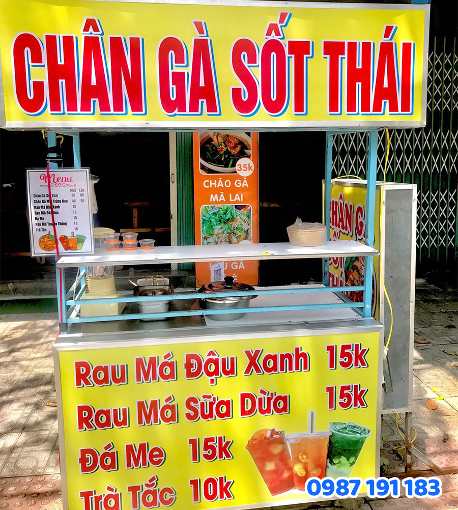 Lưu ý khi thiết kế bảng hiệu quán chân gà sốt Thái