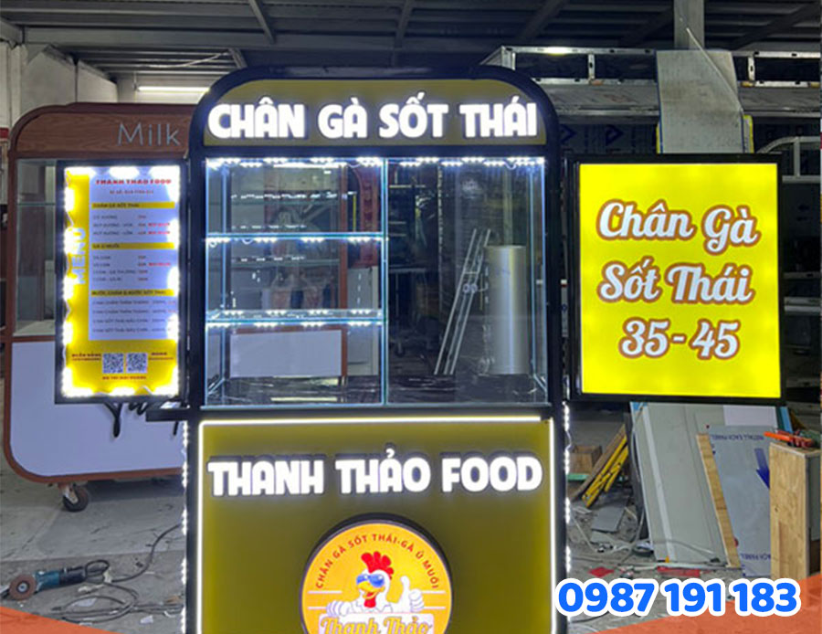 Bảng hiệu cho quán chân gà sốt Thái mẫu số 7