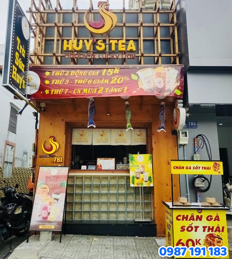 Bảng hiệu cho quán chân gà sốt Thái mẫu số 2
