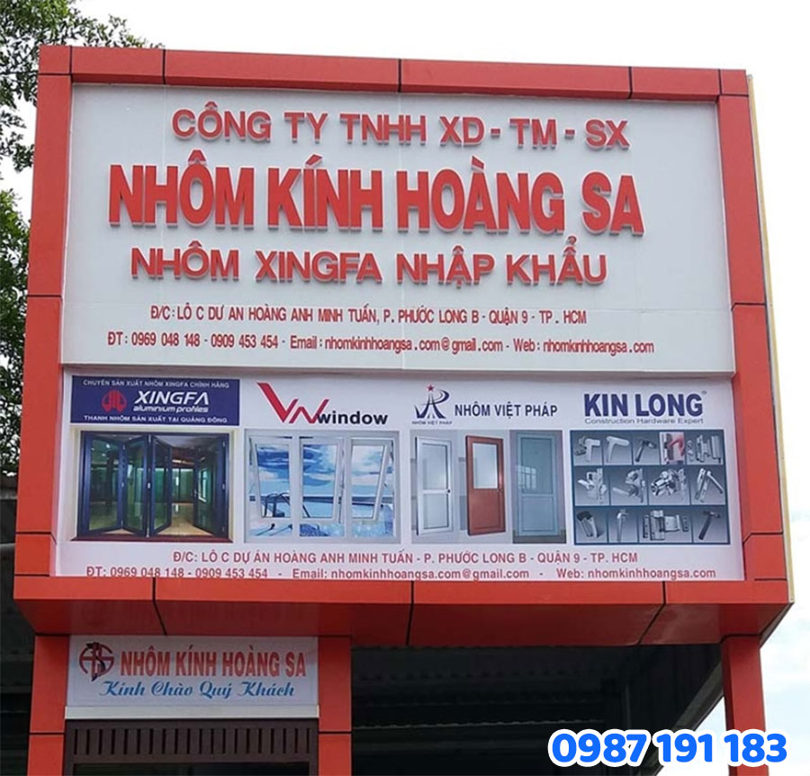bảng hiệu cửa hàng sắt thép mẫu 5