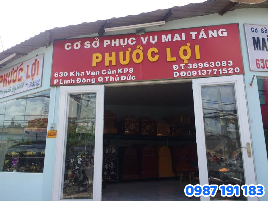 mẫu bảng hiệu dịch vụ mai táng số 1
