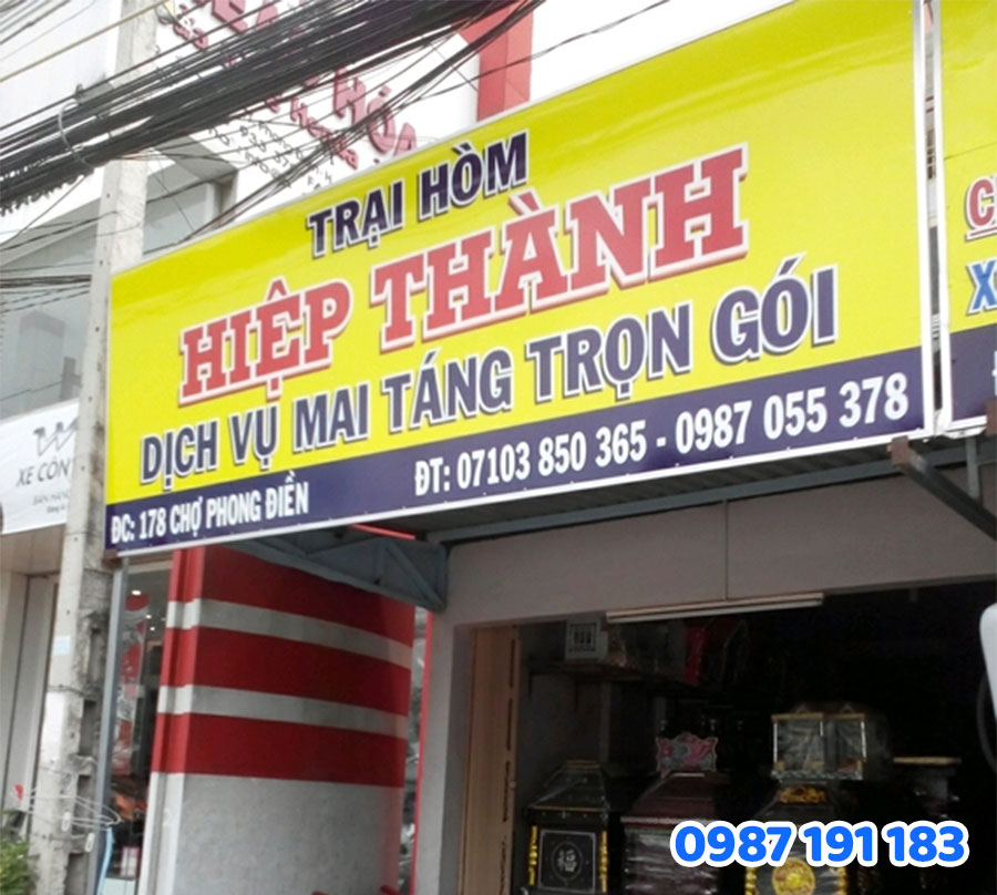 mẫu bảng hiệu dịch vụ mai táng số 5