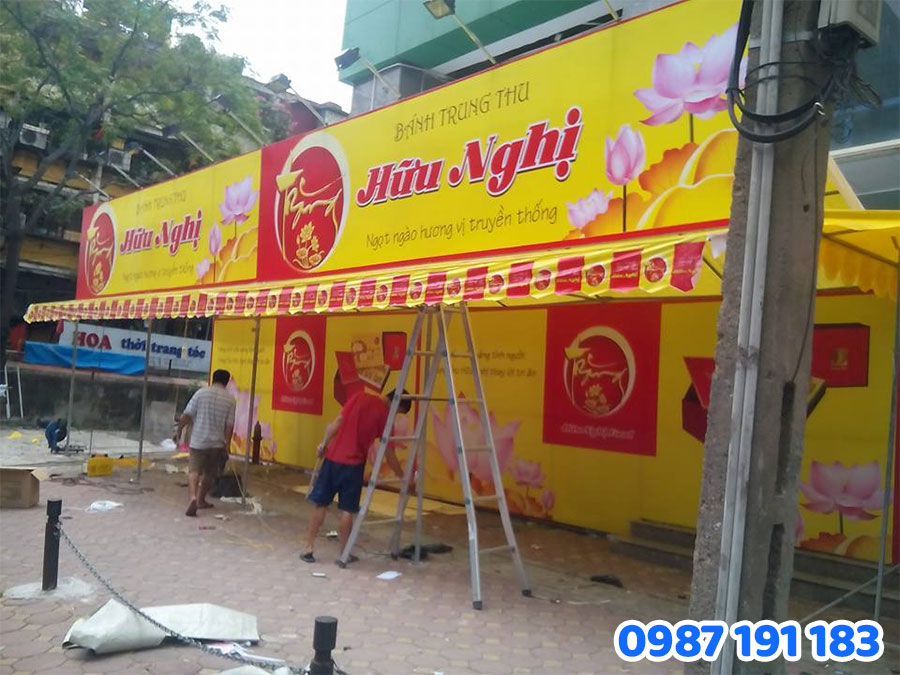 Cấu tạo bảng hiệu khung sắt căng bạt