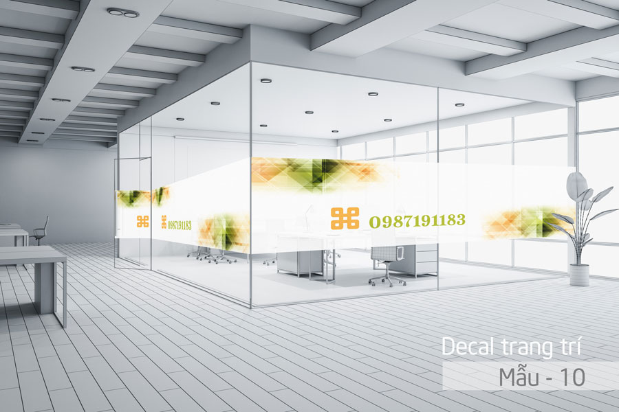 Mẫu decal dán kính văn phòng 10