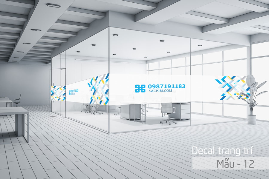 Mẫu decal dán kính văn phòng 12