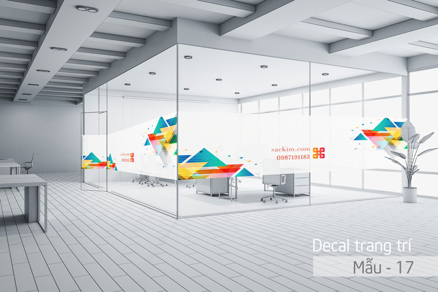 Mẫu decal dán kính văn phòng 17