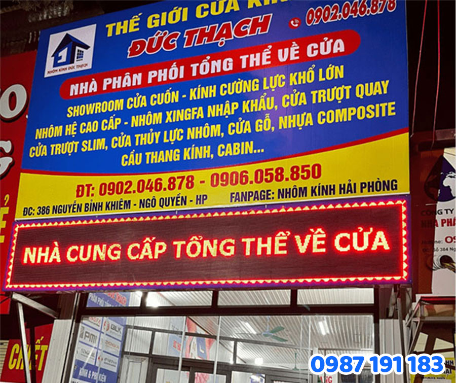 Quy trình thiết kế và thi công bảng hiệu nhôm kính