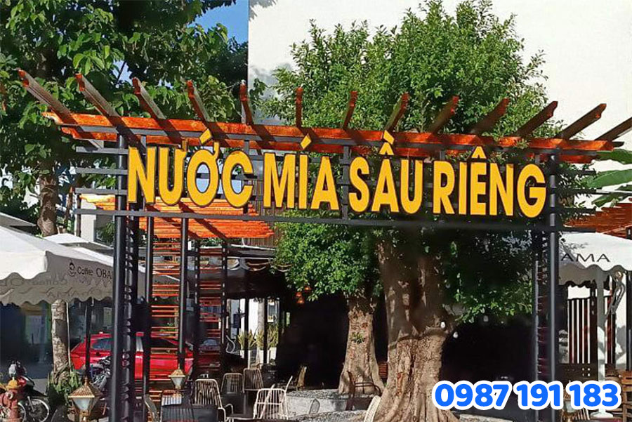 Mẫu số 4 bảng hiệu nước mía đẹp – sáng tạo, bắt mắt