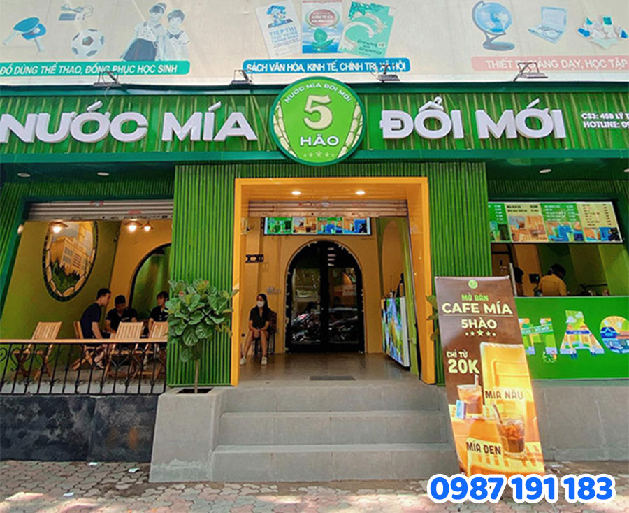 5 loại bảng hiệu nước mía nổi bật