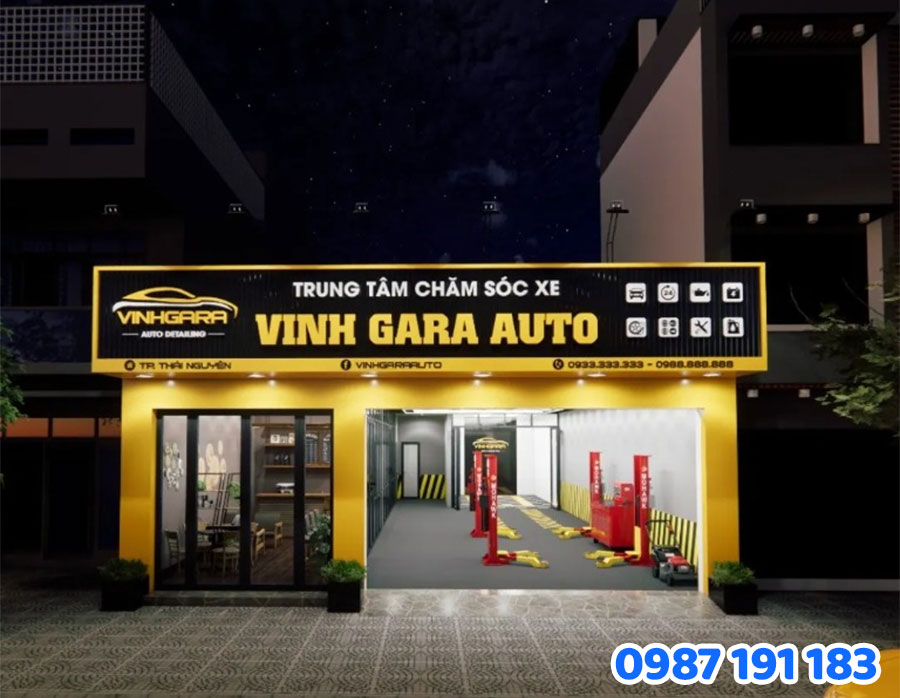 Mẫu bảng hiệu salon ô tô số 3 đẹp – sang trọng – hiện đại