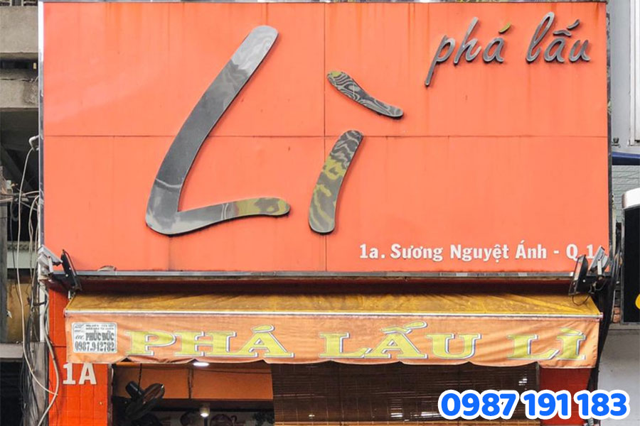 Mẫu bảng hiệu phá lấu đẹp, ấn tượng số 3