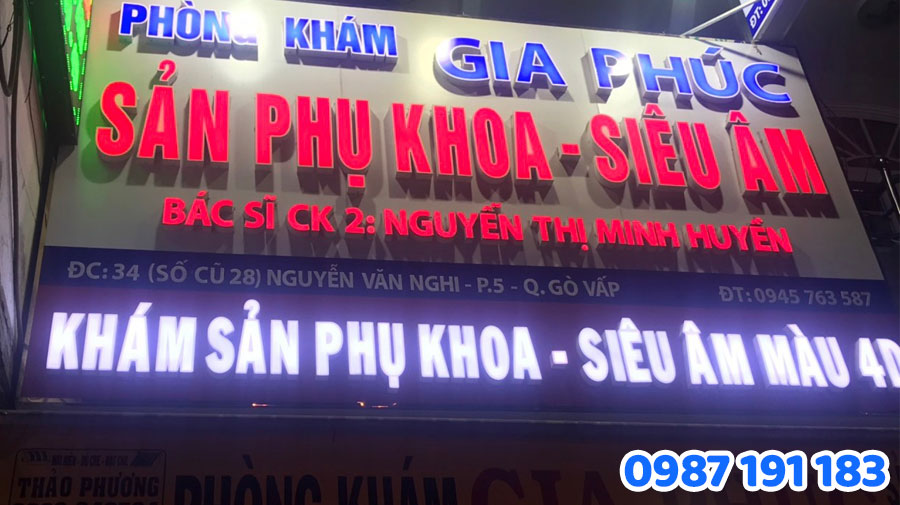 bảng hiệu phòng khám sản phụ khoa
