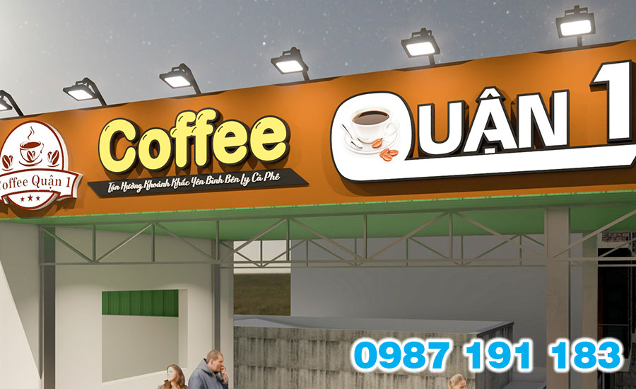 Mẫu biển chữ nổi 3D cho quán cà phê