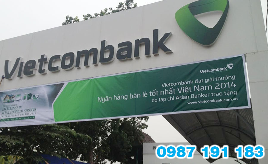 Mẫu bảng hiệu chi nhánh ngân hàng Vietcombank